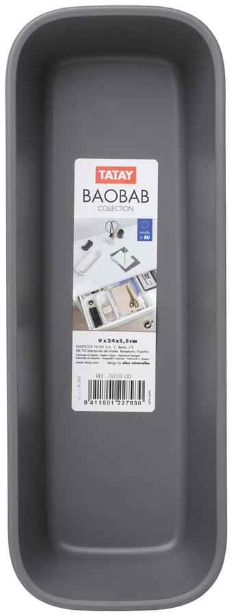 Organizador slim Tatay - Baobab - gris antracita