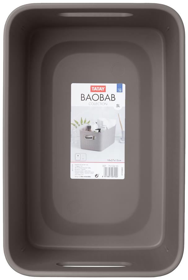 Cesta ordenación M Tatay - 5 l Baobab - marrón