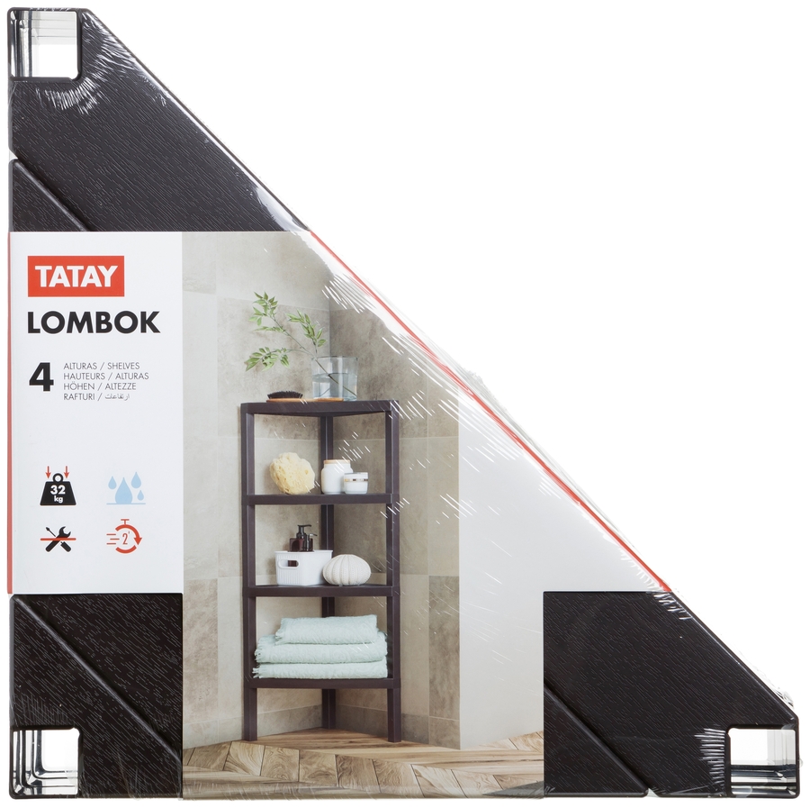 Estantería Rinconera LOMBOK 4 alturas