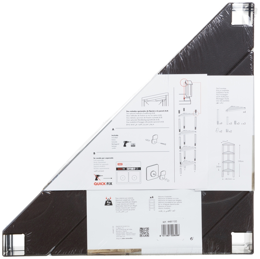 Estantería Rinconera LOMBOK 4 alturas