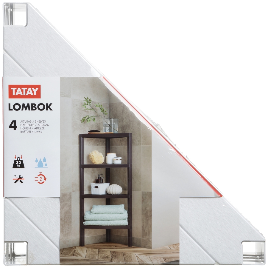 Estantería Rinconera LOMBOK 4 alturas