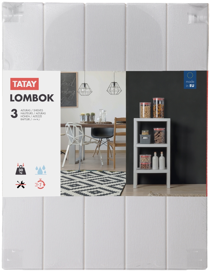 Estantería LOMBOK 3 alturas Blanco