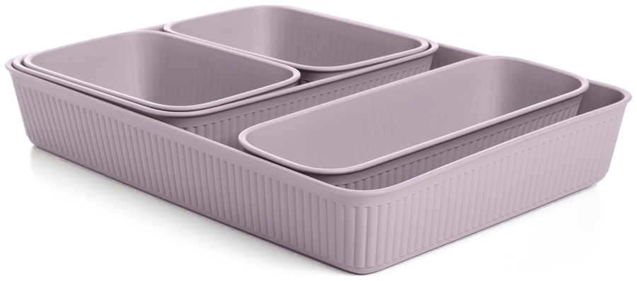 SET 4 ORGANIZADORES SLIM+A6+A5+A4  BAOBAB - LILAC