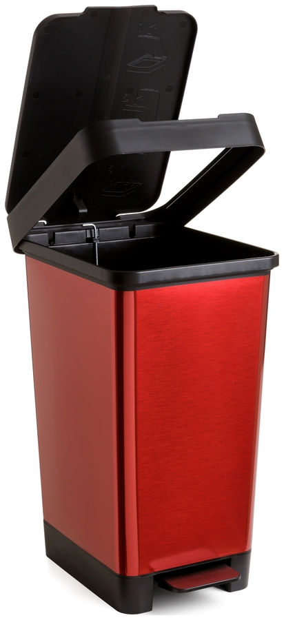 CUBO PEDAL 25 L SMART STEEL ROJO