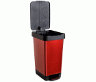 CUBO PEDAL 25 L SMART STEEL ROJO