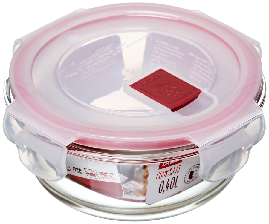 Hermético Cook & Eat Vidrio Redondo 0,4L