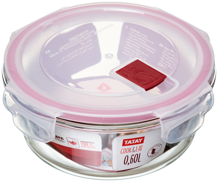 Hermético Cook & Eat Vidrio Redondo 0,6L