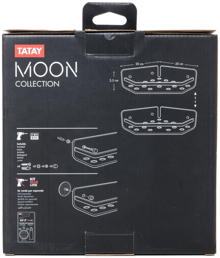 Cestillo rinconero Moon 20x20x5,5  pack 2 unidades