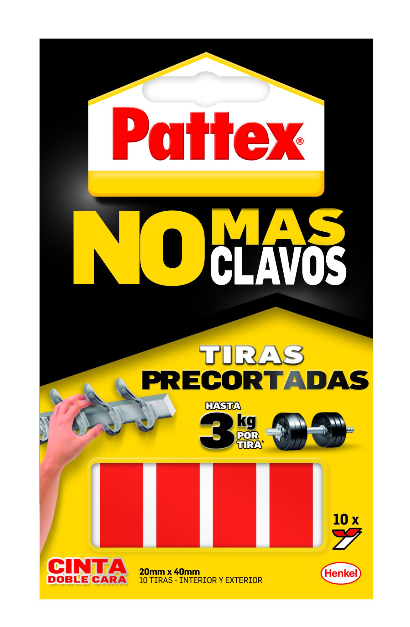 Pattex  Nmc Cinta Doble Cara Bl 10 tiras Prec.