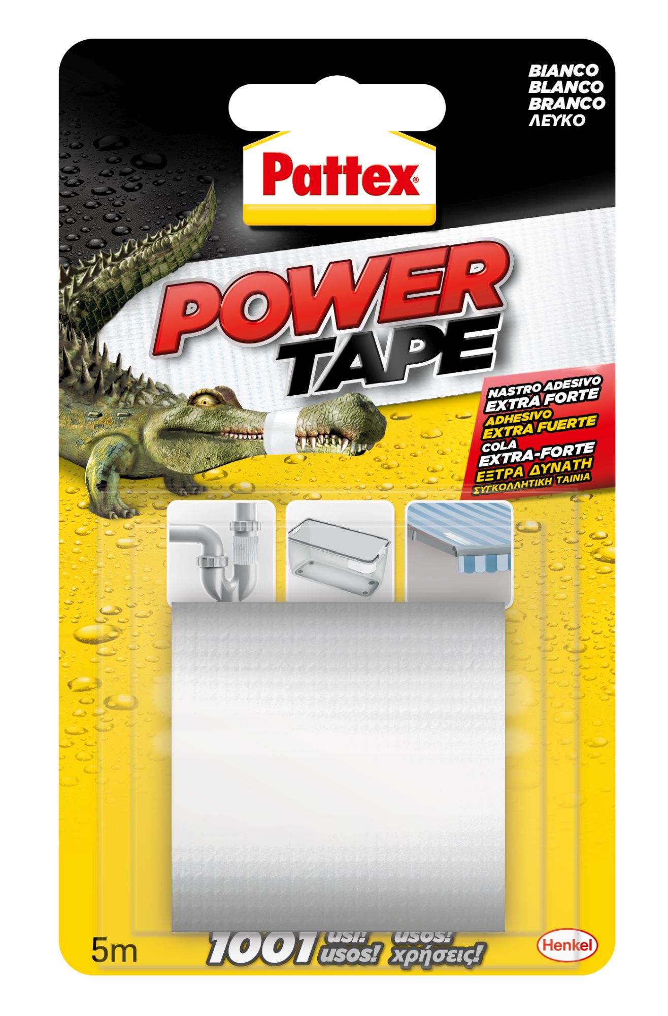 Pattex Power Tape Bl 50x5 m. Blanco