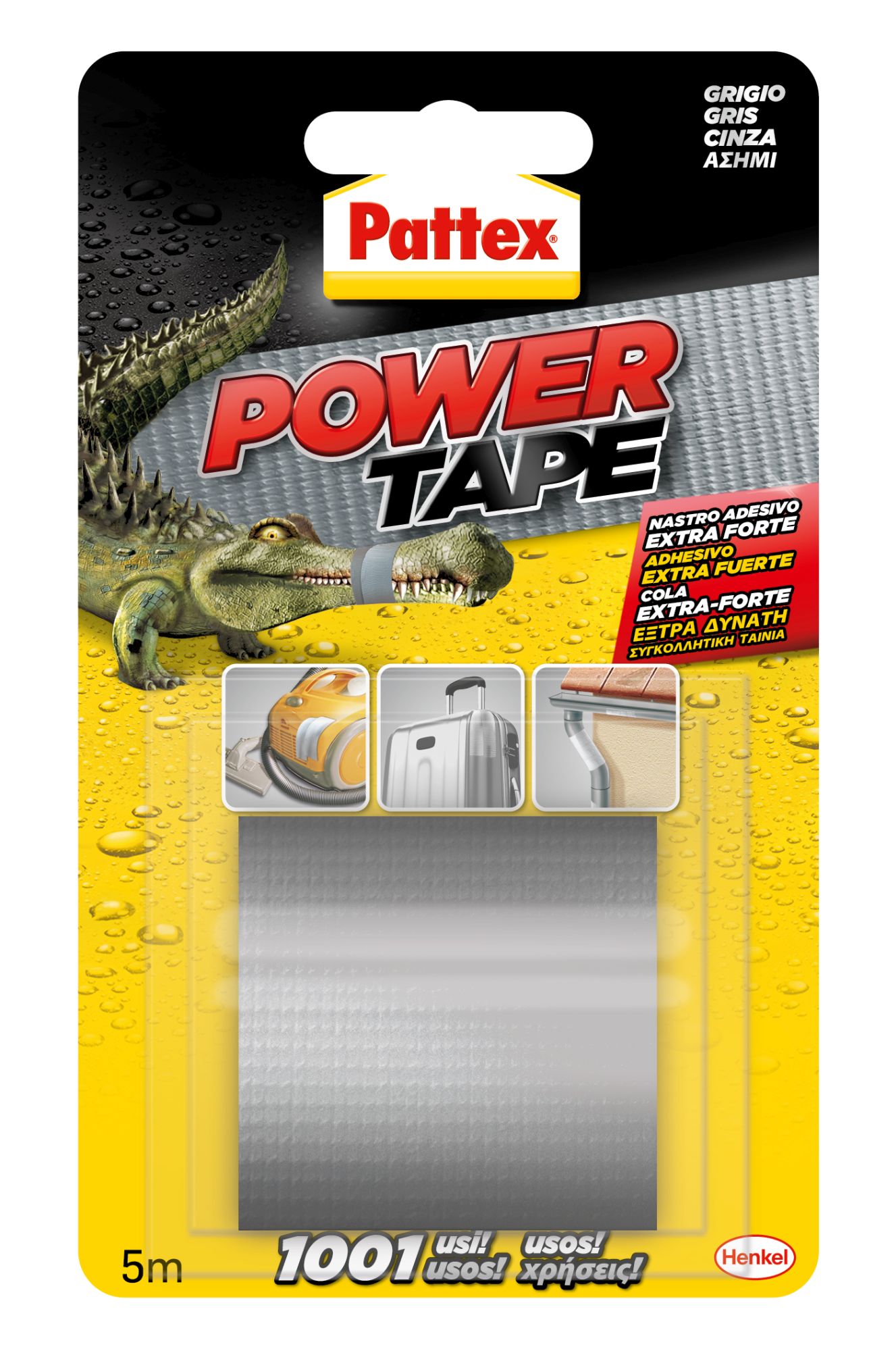 Pattex Power Tape Bl 50x5 m. Gris