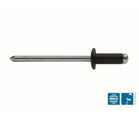 REMACHE ESTÁNDAR BRALO ALUMINIO / ACERO NEGRO CABEZA ALOMADA BLISTER