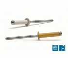 REMACHE FLOR BRALO ALUMINIO / ACERO BLANCO CABEZA ALOMADA