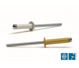 REMACHE FLOR BRALO ALUMINIO / ACERO BLANCO CABEZA ALOMADA