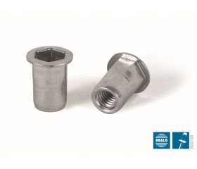 TUERCA REMACHABLE ACERO BRALO SEMIHEXAGONAL PLANA