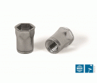 TUERCA REMACHABLE INOX BRALO SEMIHEXAGONAL BAJA