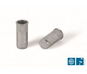 TUERCA REMACHABLE ACERO BRALO RANURADA BAJA FONDO CERRADO