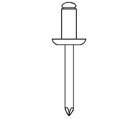 REMACHE ESTÁNDAR BRALO ALUMINIO / ACERO CABEZA ALOMADA MINICAJA