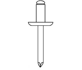 REMACHE ESTÁNDAR BRALO ALUMINIO / ACERO CABEZA ANCHA