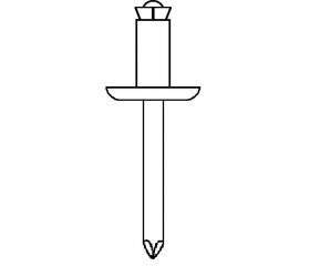 REMACHE FLOR BRALO ALUMINIO / ACERO CABEZA ANCHA