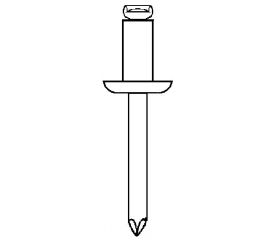 REMACHE ESTÁNDAR BRALO ACERO / ACERO CABEZA ALOMADA