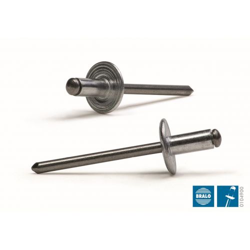 REMACHE ESTÁNDAR BRALO ALUMINIO / INOX CABEZA ANCHA