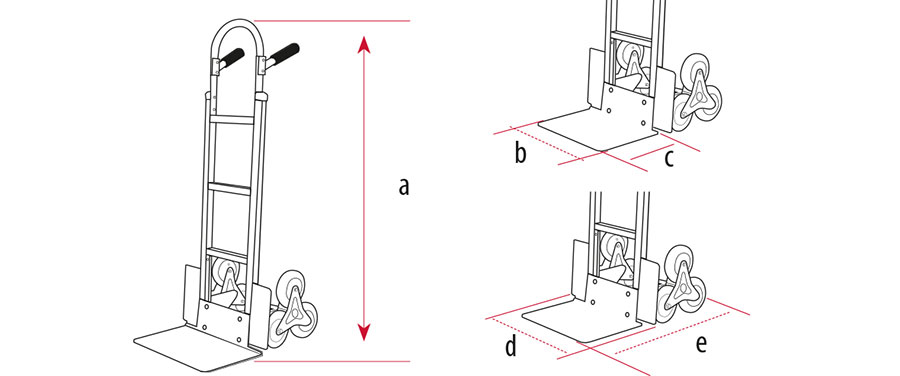 Carretillas Sube Escaleras para reparto Carga 250 kg M10204
