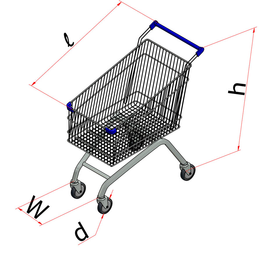 Carros Supermercado carga 100 litros M10653