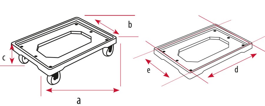 Carros Plataforma Bases Rodantes carga 300 Kg S10102