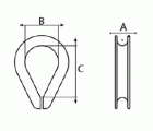 Cables de Acero Galvanizado Accesorios Guardacabos DIN6899A HGC035