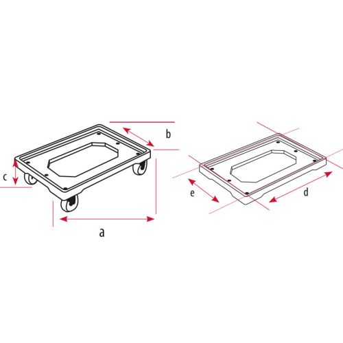 Carros Plataforma Bases Rodantes carga 300 Kg S10102