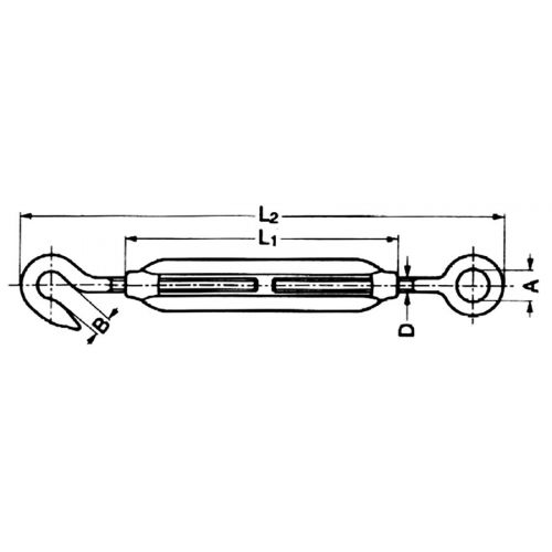 Cables de Acero Galvanizado Accesorios Tensor Ojo Gancho HOG016