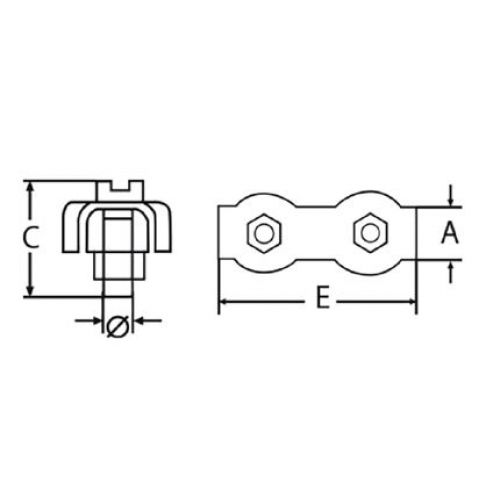 Cables Inoxidable Accesorios Grapa Doble DIN A4 FGD004
