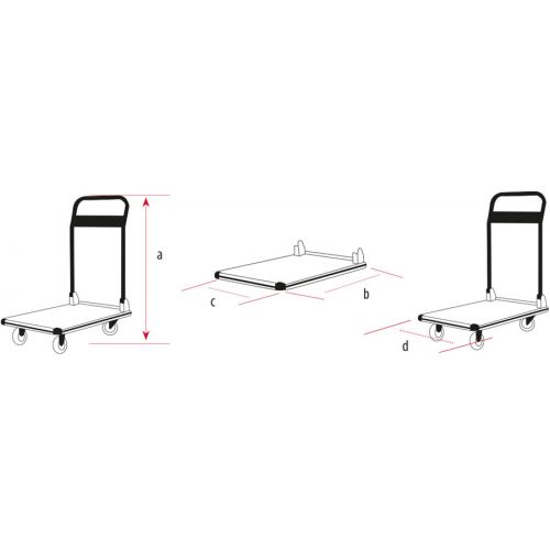 Carros Abatibles de Acero epoxi carga 150 Kg M10501