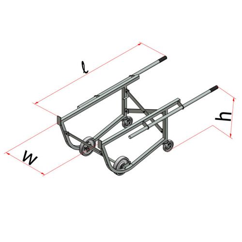 Carros Portabidones de Aluminio carga 210 Kg PB2100