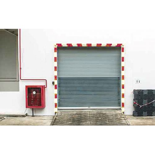 Cintas señalización adhesivas 33m roja y blanca SPV100