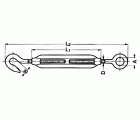 Cables de Acero Galvanizado Accesorios Tensor Ojo Gancho HOG020