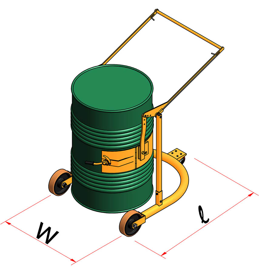 Carros Portabidones de Acero carga 364 Kg PB2000