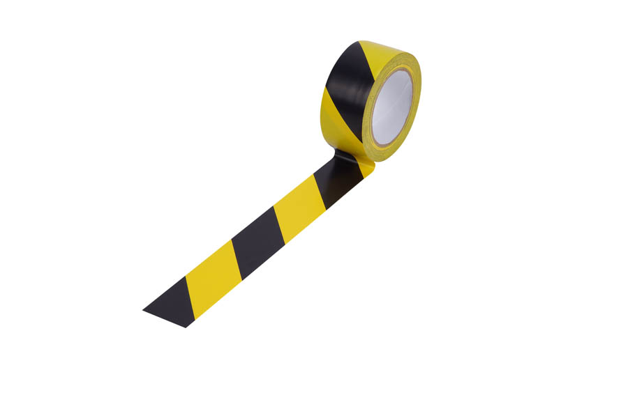 Cintas señalización adhesivas 33m amarilla y negra SPV200