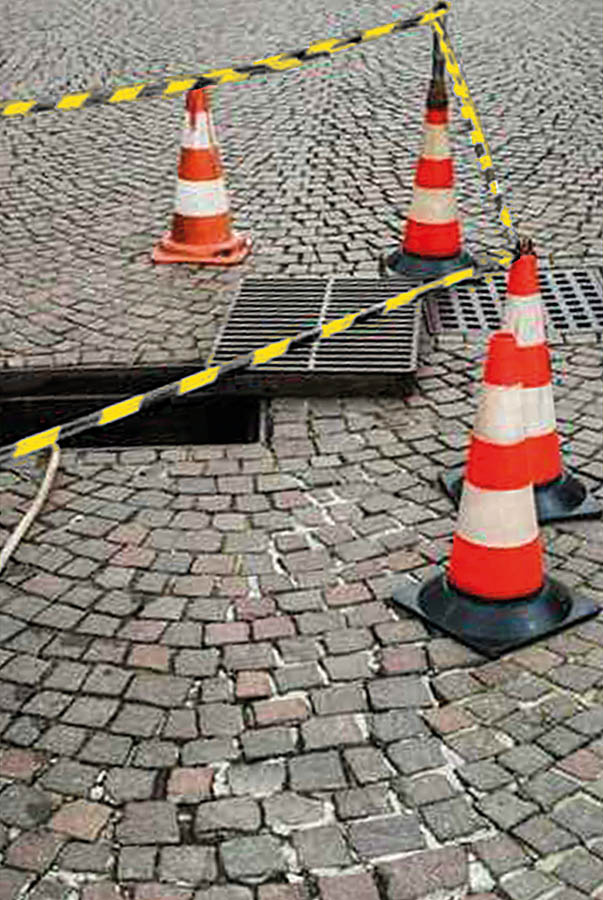 Cintas de Baliza a doble cara 200m amarilla y negra SPE200