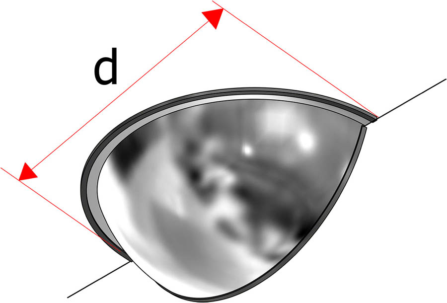 Señalización Espejos Interiores 3 Lados 60 cm SHH060