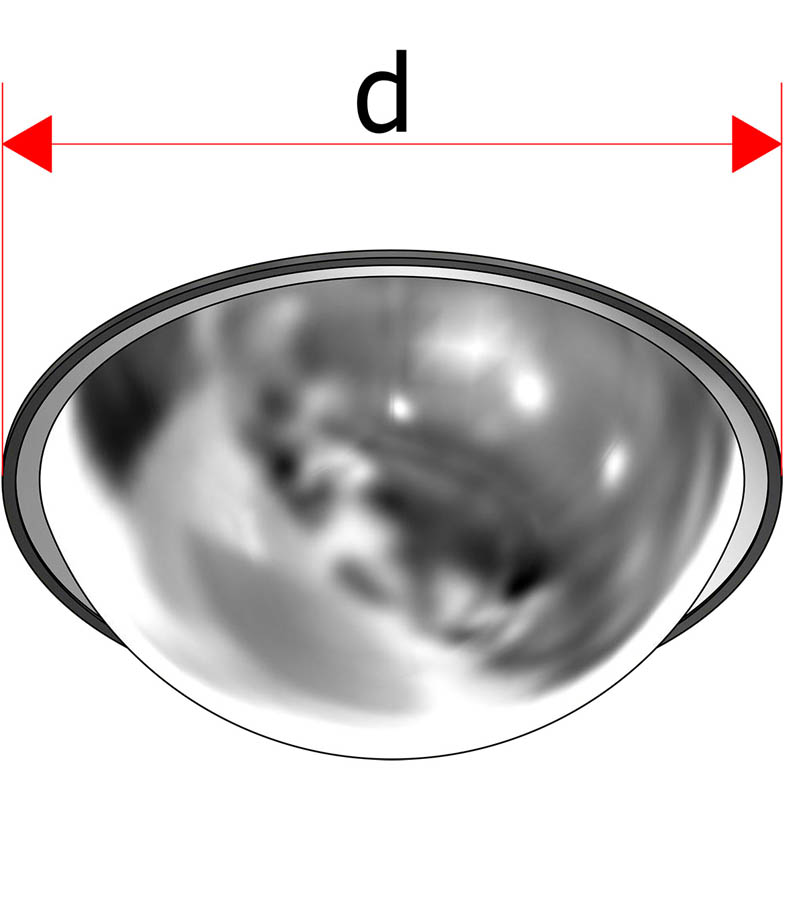 Señalización Espejos Interiores 4 Lados 60 cm SHF060