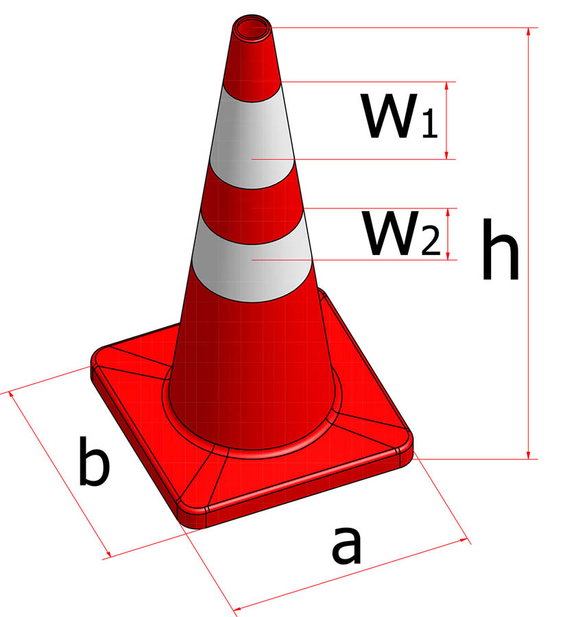 Señalización Conos PVC Reflectantes 750mm SC1075