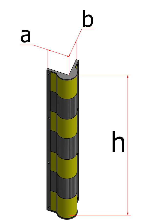 Protectores Esquineros Goma Curvo 800mm SGC025