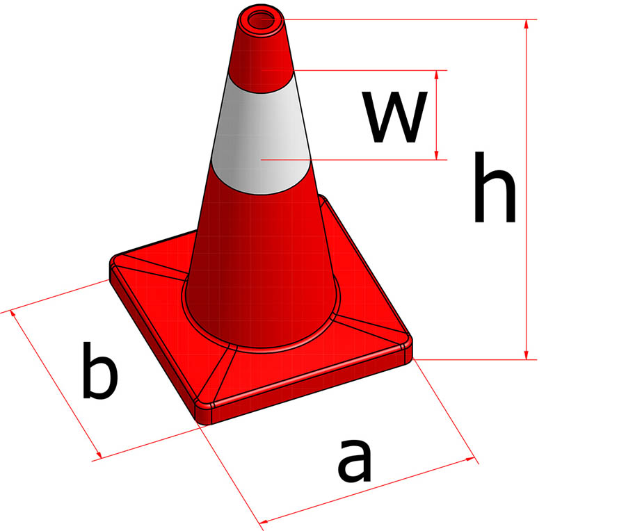 Señalización Conos PVC Reflectantes 440mm SC1050