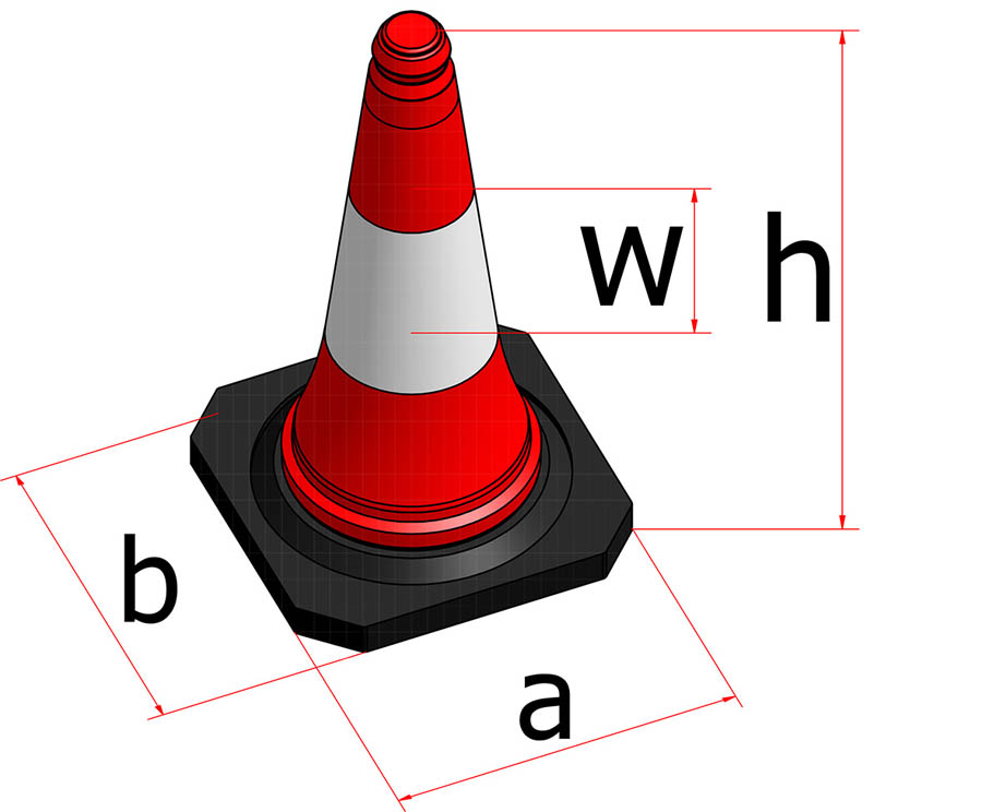 Señalización Conos PE Reflectantes 500mm SC2050