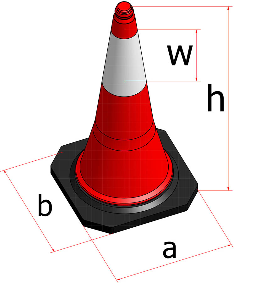 Señalización Conos PE Reflectantes 750mm SC2075