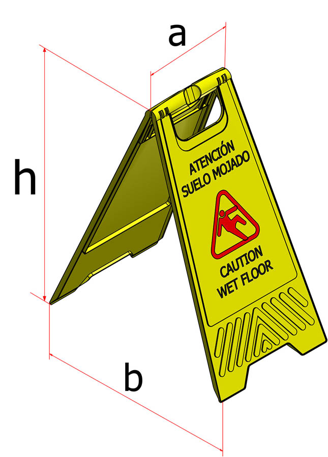 Señal Suelo mojado Plegable SSM630