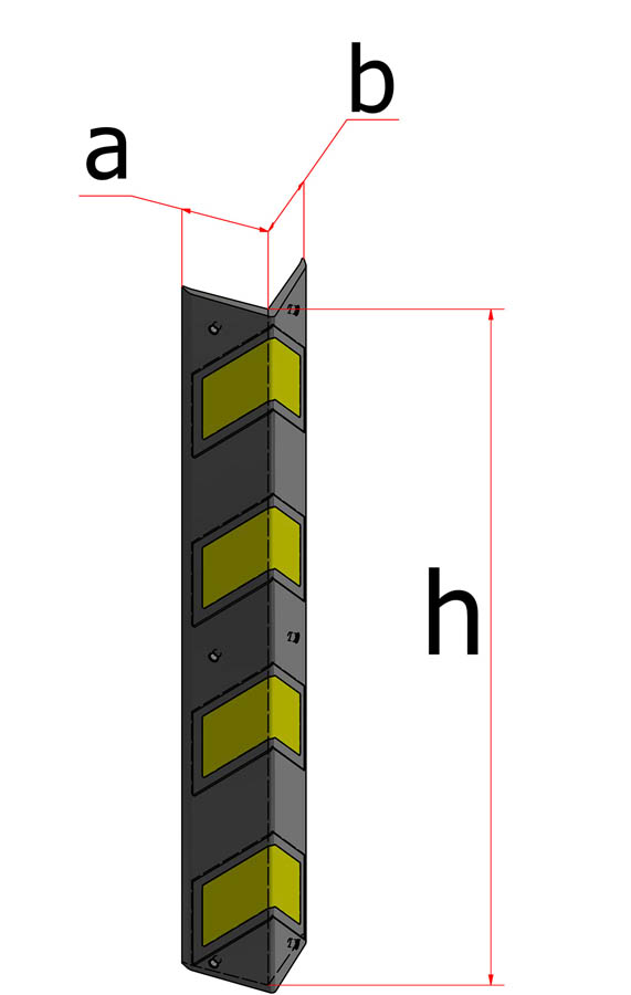 Protectores Esquineros Goma Recto 800mm SGR010