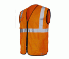 Chaleco A.V con cremallera EN ISO 20471 Talla L Naranja flúor + bandas (32)